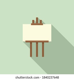 Exhibition easel icon. Flat illustration of exhibition easel vector icon for web design