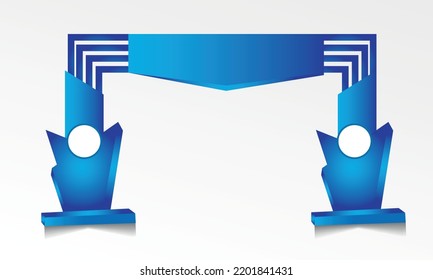 exhibition gate entrance vector image 