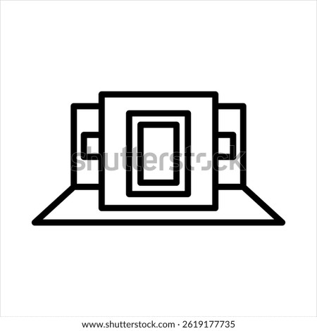 Exhibition Hall Outline icon vector illustration 
