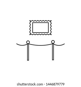 exhibition icon outline isolated vector illustration