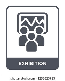 exhibition icon vector on white background, exhibition trendy filled icons from Museum collection, exhibition simple element illustration
