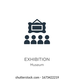 Exhibition icon vector. Trendy flat exhibition icon from museum collection isolated on white background. Vector illustration can be used for web and mobile graphic design, logo, eps10