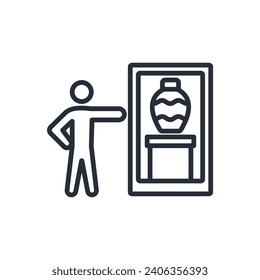 exhibition icon. vector.Editable stroke.linear style sign for use web design,logo.Symbol illustration.