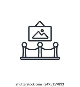 exhibition icon. vector.Editable stroke.linear style sign for use web design,logo.Symbol illustration.