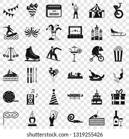 Exhibition icons set. Simple style of 36 exhibition vector icons for web for any design