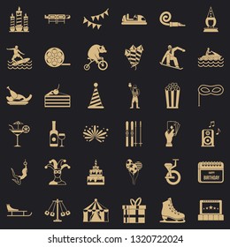 Exhibition icons set. Simple style of 36 exhibition vector icons for web for any design