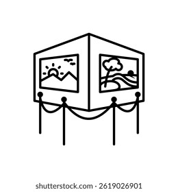 Exhibition Line Art Vector Icon