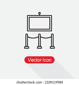 Logo de la exposición, Icono del Museo Ilustración vectorial Eps10