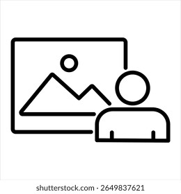 Exhibition Outline Icon Vector Illustration