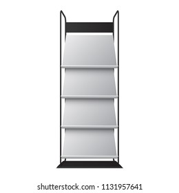 Exhibition Shelf For Magazines Or Newspaper, Vector Expo Stand Design