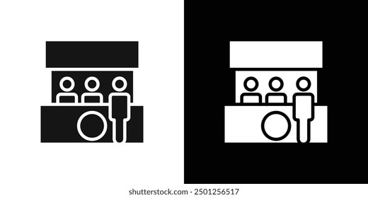 exhibition stand booth icon Symbol mark in filled style