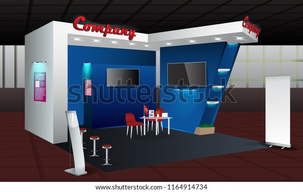 Exhibition Stand Display Design Info Board Stock Vector (Royalty Free ...