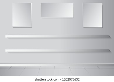 exhibition stand display for mock up vector