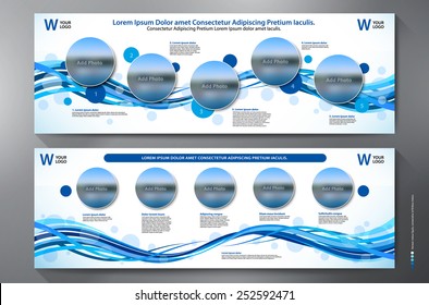 Exhibition Stand Displays Template for Print. Vector and Illustration.