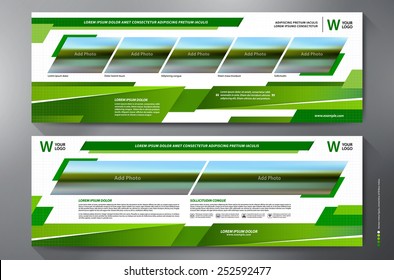 Exhibition Stand Displays Template for Print. Vector and Illustration.