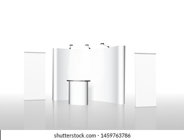 exhibition stand expo 3d rendering 3d visualization vector