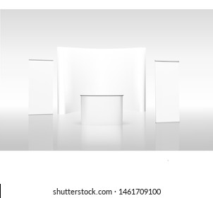 exhibition stand expo 3d rendering 3d visualization vector