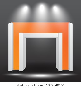 exhibition stand Gate entrance for mock up event display with spotlights