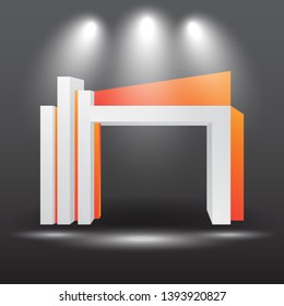 exhibition stand Gate entrance for mock up event display with spotlights