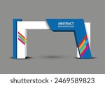 exhibition stand Gate entrance vector with for mock up event display, arch design	