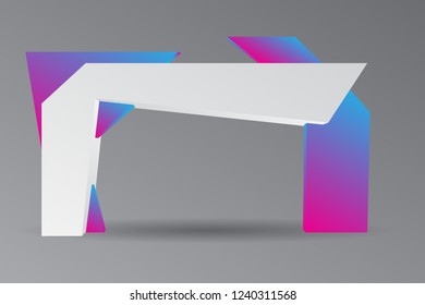 exhibition stand Gate entrance  vector with for mock up event display, 