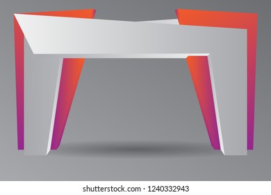exhibition stand Gate entrance  vector with for mock up event display,