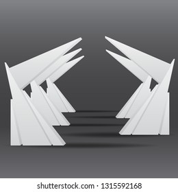 exhibition stand Gate entrance  vector with for mock up event display