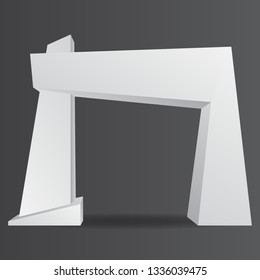 exhibition stand Gate entrance  vector with for mock up event display,