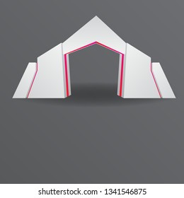 exhibition stand Gate entrance  vector with for mock up event display