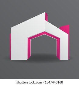 exhibition stand Gate entrance  vector with for mock up event display,