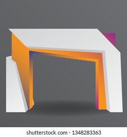 exhibition stand Gate entrance  vector with for mock up event display,