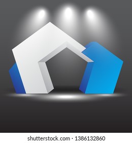 exhibition stand Gate entrance  vector with for mock up event display,  technology lighted