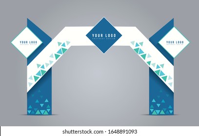 Exhibition Stand Gate Entrance Vector With For Mock Up Event Displ, Arch Design