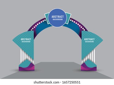 exhibition stand Gate entrance vector with for mock up event displ, arch design