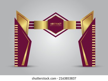 exhibition stand Gate entrance vector with for mock up event display, arch design	