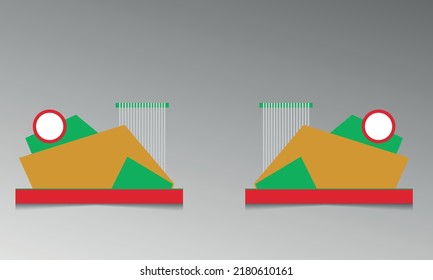 exhibition stand gate entrance vector with for mock up event display, arch design Stock Vector