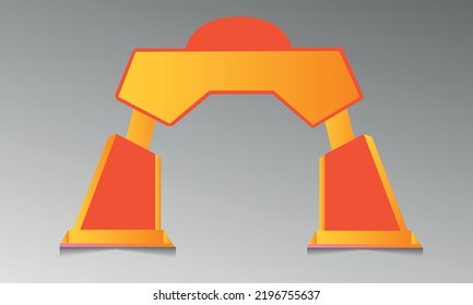 exhibition stand Gate entrance vector with for mock up event display