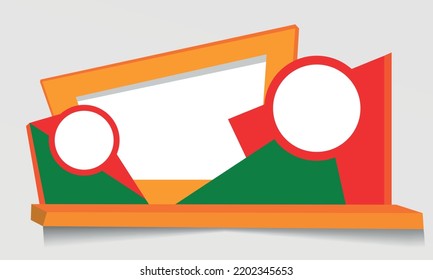 	
vector de entrada de la puerta de la exposición con para la presentación de eventos de simulación, diseño de arco Vector de material