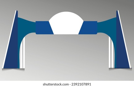 exhibition stand gate entrance vector with for mock 