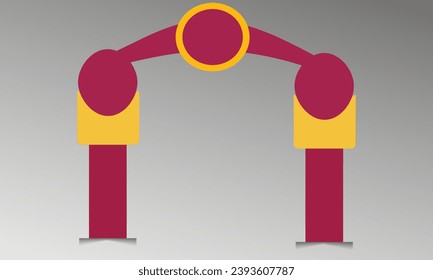 Ausstellungsstand Gate-Eingang-Vektorgrafik