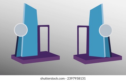 exhibition stand Gate entrance vector