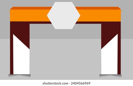 exhibition stand Gate entrance vector