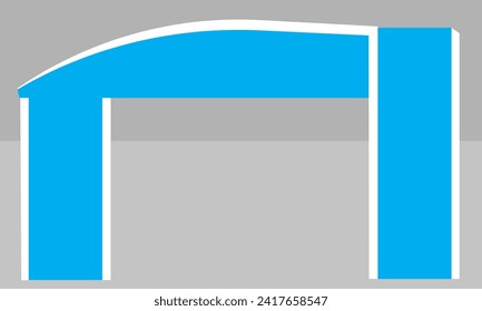 exhibition stand Gate entrance vector with for mock up event display, arch design