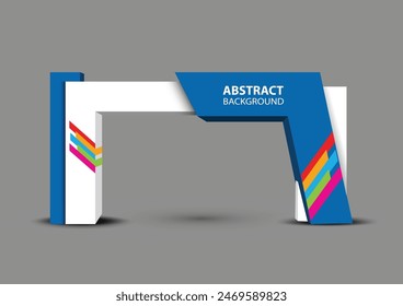 exhibition stand Gate entrance vector with for mock up event display, arch design	