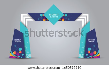 exhibition stand Gate entrance vector with for mock up event displ, arch design