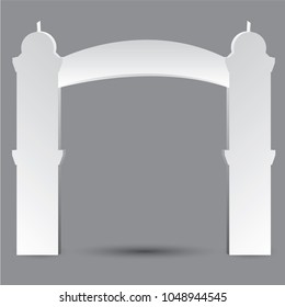 exhibition stand ramadan vector blank color empty editable