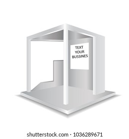 exhibition stand vector for mock up