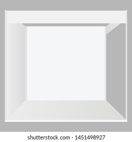 Exhibition stand vector. Stand show 3d vector