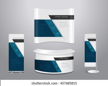 Exhibition stands, Vector illustration modern layout template