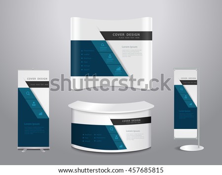 Exhibition stands, Vector illustration modern layout template